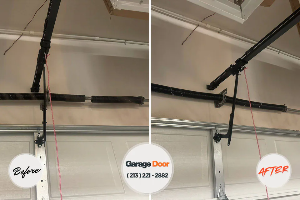 Before and after: garage door repair Kansas City, MO